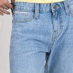 Light Wash Slim Straight Selvedge Jeans - Stud // Indigo (28/32)