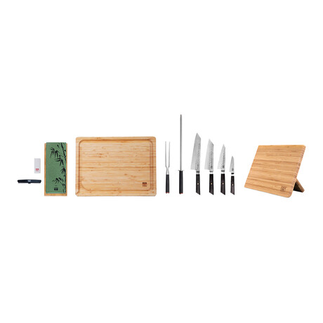 Bunka Complete 9-Piece Deluxe Set : 4 Knives
