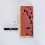 Sharpening Set With Double-Sided 2000/6000 Grit Whetstone, Anti//Slip Bamboo Base, Flattening Stone And 15 Degrees Angle Guide