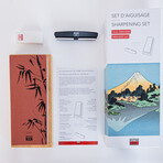 Sharpening Set With Double-Sided 2000/6000 Grit Whetstone, Anti//Slip Bamboo Base, Flattening Stone And 15 Degrees Angle Guide