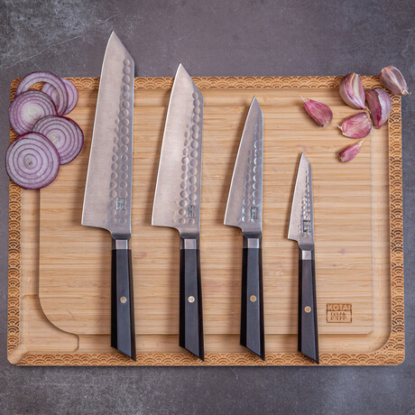 Bunka Complete Set : 4 Knives (Paring Knife + Petty + Santoku + Kiritsuke)