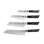 Bunka Complete Set : 4 Knives (Paring Knife + Petty + Santoku + Kiritsuke)