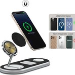 3 in 1 Mag-Safe Charging Station for Apple Devices // Silver