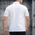 Solid w/ Pocket Zip Polo Shirt // White (XL)