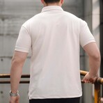 Solid w/ Pocket Zip Polo Shirt // Beige (XL)