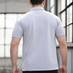 Solid w/ Pocket Zip Polo Shirt // Gray (L)
