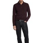 Maleo Regular Fit Ls Polowith Shoulder Detail // Merlot (XS)