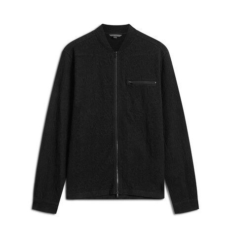 Webster Ls Jacquard Shirtwith Zip Front // Black (XS)