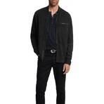 Webster Ls Jacquard Shirtwith Zip Front // Black (XS)