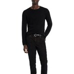 Riley Ls Texture Crew W Vintage Wash // Black (XS)