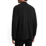 Webster Ls Jacquard Shirtwith Zip Front // Black (XS)