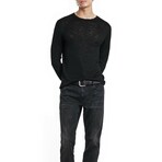 Aveiro Regular Fit Tussahsilk Crew // Black (M)