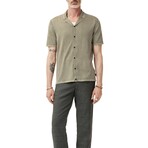 Carter Ss Mercerized Ctn Shirt With Marble Wash // Macadamia (XS)