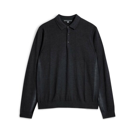 Gustave Magic Wash Sweater Polo // Black (S)