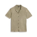Carter Ss Mercerized Ctn Shirt With Marble Wash // Macadamia (XS)