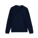 Mercer Ls Crew With Wave Texture // Ink Blue (XS)