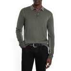 Gustave Magic Wash Sweater Polo // Charcoal Htr (XS)