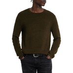 Mercer Ls Crew With Wave Texture // Dark Brown (XS)