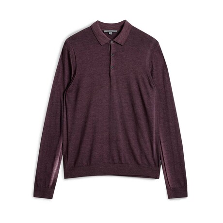 Gustave Magic Wash Sweater Polo // Bordeaux (XS)