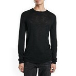 Aveiro Regular Fit Tussahsilk Crew // Black (M)