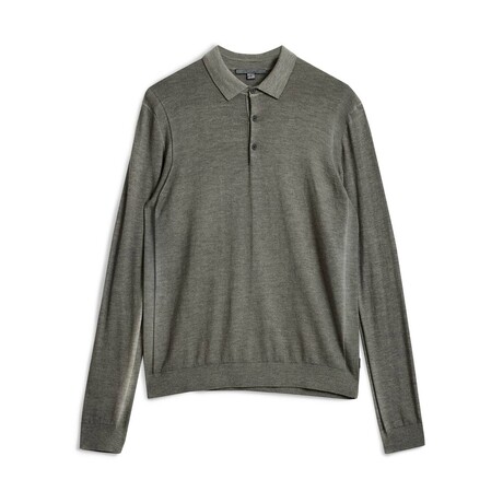 Gustave Magic Wash Sweater Polo // Charcoal Htr (XS)
