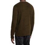 Mercer Ls Crew With Wave Texture // Dark Brown (XS)