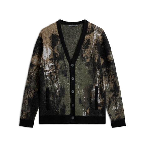 Dio Ls Multi Color Jacquard Cardigan // Teakwood (XS)