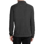 Adam Ls Polo In Freeform Jacquard // Iron Grey (XS)