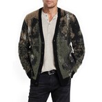Dio Ls Multi Color Jacquard Cardigan // Teakwood (XS)