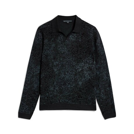 Oliver Ls Jacquard Sweater Polo // Charcoal Htr (S)