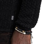 Riley Ls Texture Crew W Vintage Wash // Black (XS)