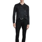 Oliver Ls Jacquard Sweater Polo // Charcoal Htr (S)