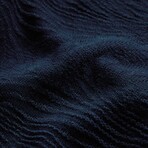 Mercer Ls Crew With Wave Texture // Ink Blue (XS)