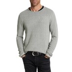 Riley Ls Texture Crew W Vintage Wash // Smoked Pearl Grey (XS)