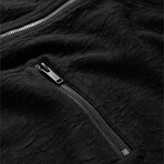 Webster Ls Jacquard Shirtwith Zip Front // Black (XS)