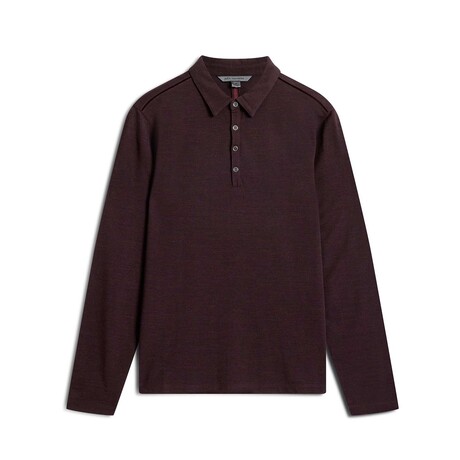 Maleo Regular Fit Ls Polowith Shoulder Detail // Merlot (XS)