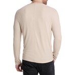 Carver Regular Fit Ls Henley With Shoulder Detail // Wheat (XS)