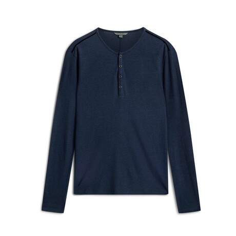Carver Regular Fit Ls Henley With Shoulder Detail // Ink Blue (XS)