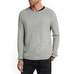 Riley Ls Texture Crew W Vintage Wash // Smoked Pearl Grey (XS)