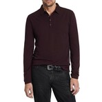 Maleo Regular Fit Ls Polowith Shoulder Detail // Merlot (XS)