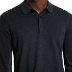 Gustave Magic Wash Sweater Polo // Black (S)