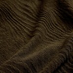 Mercer Ls Crew With Wave Texture // Dark Brown (XS)