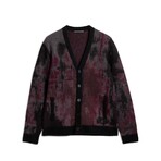 Dio Ls Multi Color Jacquard Cardigan // Dark Plum (XS)