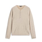 Alhandra Regular Fit Henley With Distress Terry St // Hay (S)