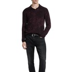 Oliver Ls Jacquard Sweater Polo // Dark Plum (S)