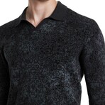 Oliver Ls Jacquard Sweater Polo // Charcoal Htr (S)