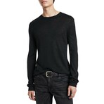 Aveiro Regular Fit Tussahsilk Crew // Black (M)