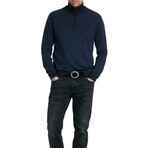 Grand Birdseye Half Zip In Ctn Cash // Navy (S)