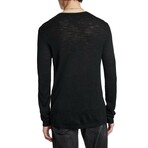 Aveiro Regular Fit Tussahsilk Crew // Black (M)