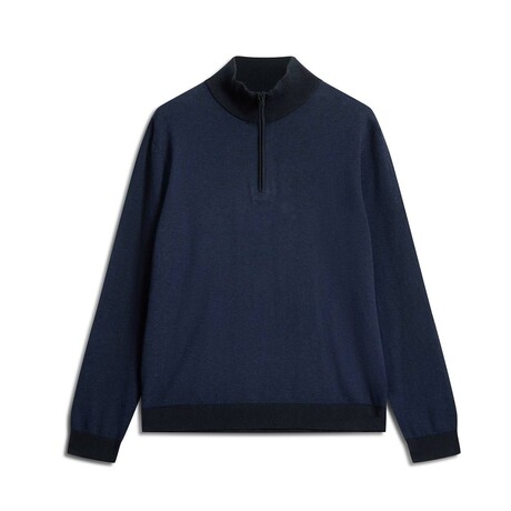 Grand Birdseye Half Zip In Ctn Cash // Navy (S)